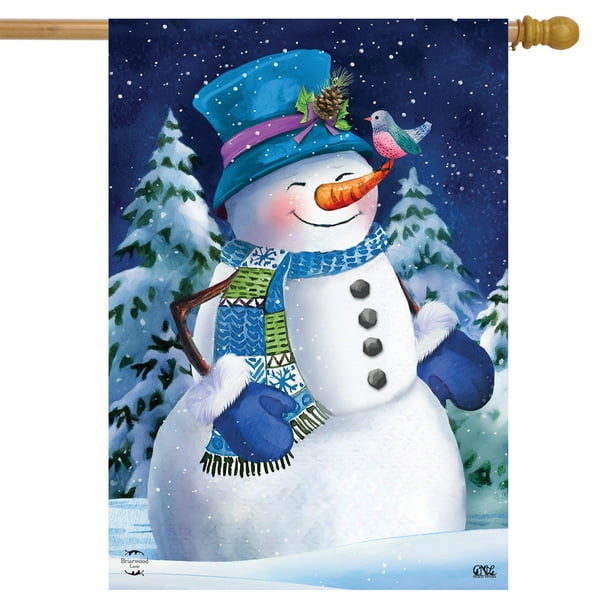 Briarwood Lane Snowfall Celebration Winter House Flag Bluebird Snowy 28 x 40 Briarwood Lane Snowfall Celebration Winter House Flag Bluebird Snowy 28 x 40